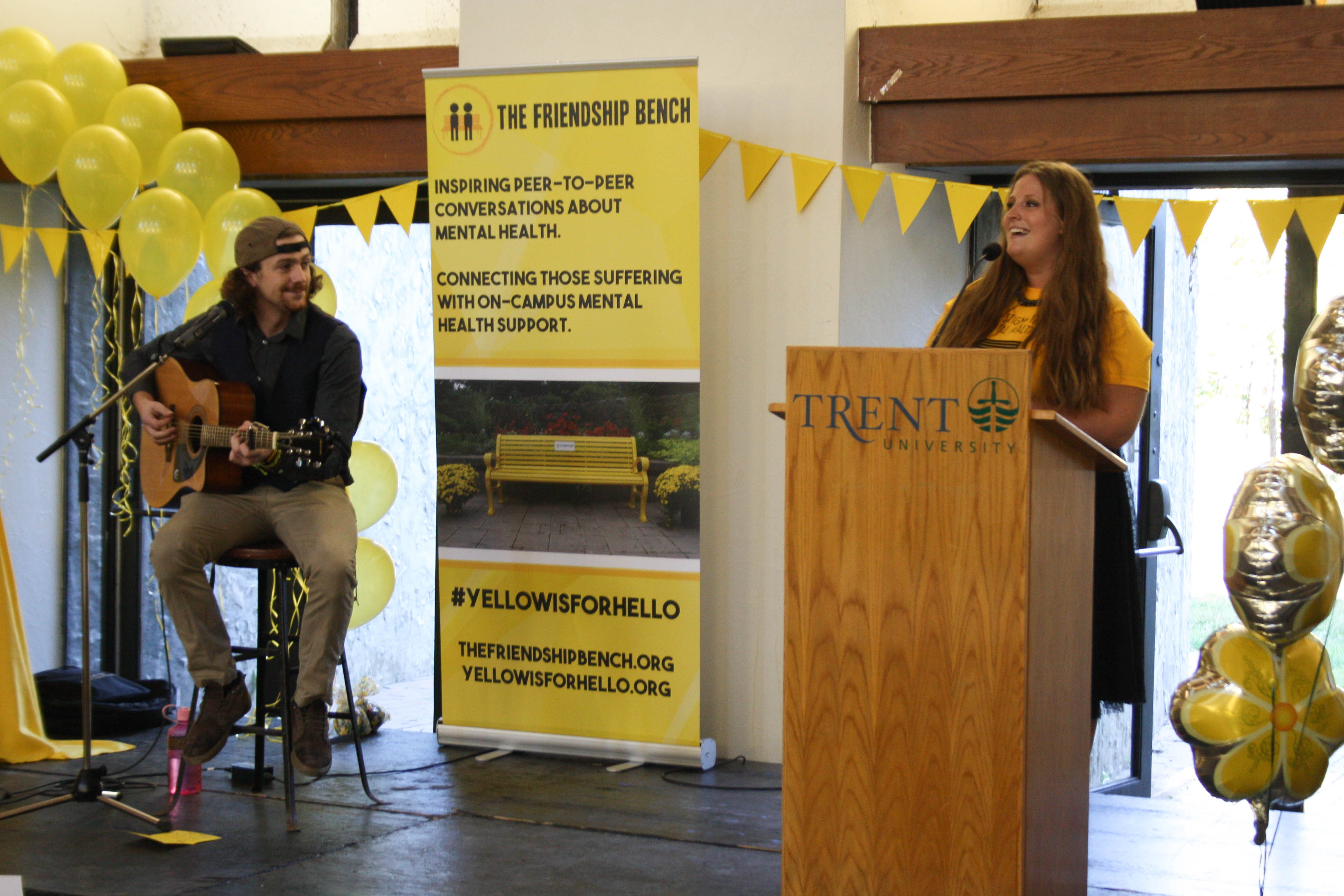 Trent University The Friendship Bench #YellowIsForHello